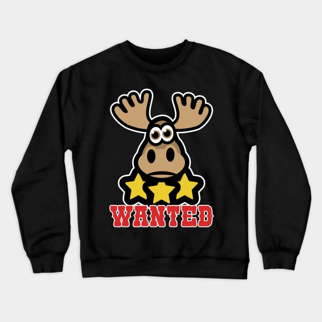 Three Star Moose Crewneck Sweatshirt by robotrobotROBOT